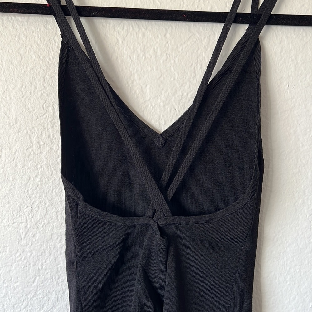 Black knit tank top